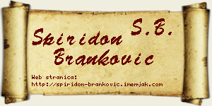 Spiridon Branković vizit kartica